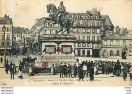 76.  ROUEN .  Place De L'Hôtel De Ville . Rue De La République Et Statue De Napoléon . - Rouen