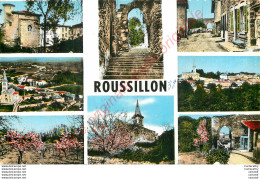 38.  Souvenir De ROUSSILLON .  CP Multivues . - Roussillon