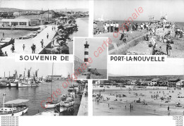 11.   Souvenir De PORT LA NOUVELLE .  CP Multivues . - Port La Nouvelle