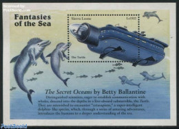 Sierra Leone 1996 The Turtle Submarine S/s, Mint NH, Transport - Ships And Boats - Art - Fairytales - Boten
