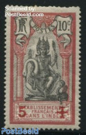 French India 1916 Red Cross 1v, Unused (hinged), Health - Nature - Red Cross - Birds - Unused Stamps