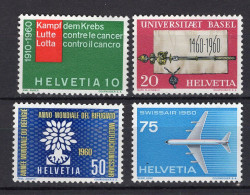 T3486 - SUISSE SWITZERLAND Yv N°639/42 * - Unused Stamps