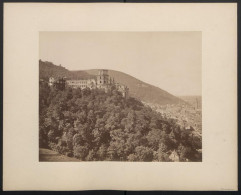 Fotografie Unbekannter Fotograf, Ansicht Heidelberg, Schloss Und Teilansicht Der Stadt  - Lieux