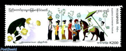 Myanmar/Burma 2019 Buddhist Ordination Festival 1v, Mint NH, Nature - Various - Horses - Folklore - Andere & Zonder Classificatie