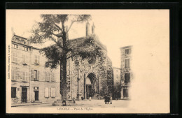 CPA Langeac, Place De L`Eglise  - Langeac