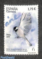 Spain 2022 Carmen Pelaz, Mail Art Painting 1v, Mint NH, Nature - Birds - Nuovi