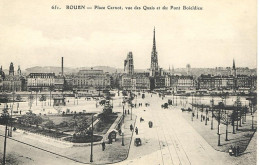 76540 01 45#0 - ROUEN - PLACE CARNOT, VUE DES QUAIS ET DU PONT BOIELDIEU - Rouen