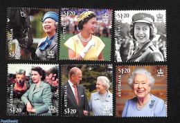 Australia 2023 In Memory Of Queen Elizabeth II 6v, Mint NH, History - Nature - Kings & Queens (Royalty) - Dogs - Horses - Nuevos