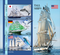 Liberia 2023 Tall Ships , Mint NH, History - Nature - Transport - Flags - Bird Life Org. - Sea Mammals - Ships And Boats - Schiffe