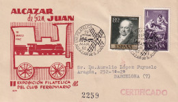 MATASELLOS 1962 ALCAZAR DE SAN JUAN   TEMA TRENES Y MOLINOS - Lettres & Documents