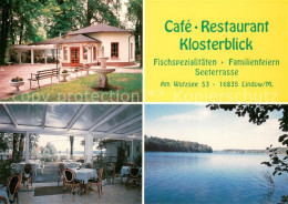 73616510 Lindow Mark Cafe Restaurant Klosterblick Gastraum Wutzsee Lindow Mark - Sonstige & Ohne Zuordnung