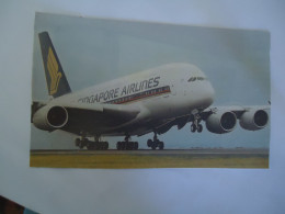 SINGAPORE   POSTCARDS  AIRPLANES    PURHASES 10% DISCOUNT - Singapur