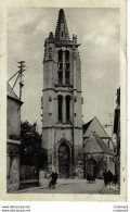 60 CREIL N°16 Eglise St Médard Animée VOIR ZOOM Femme Vélo En 1952 édit G. Réant MAGE - Creil