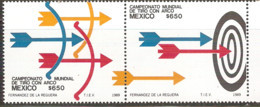 1989 MÉXICO CAMPEONATO MUNDIAL TIRO CON ARCO Sc. 1618-1619 MNH Archery World Championship, Bows And Arrows, Target - Mexiko