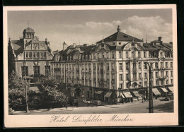 AK München, Hotel Leinfelder, Lenbach- & Karlsplatz  - Muenchen