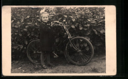 Foto-AK Mädchen Mit Fahrrad  - Sonstige & Ohne Zuordnung