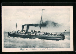 AK Ostende, Passagierschiff La Malle In Fahrt Nach Douvres  - Steamers
