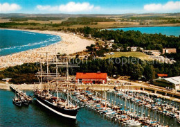 73615946 Travemuende Ostseebad Hafen Strand Fliegeraufnahme Travemuende Ostseeba - Luebeck