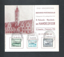 DENDERMONDE- BIJZONDER POSTZEGELBLAD -IIe KOLONIALE-NIJVERHIDS- EN HANDELSFOOR 1946 (14.520) - Dendermonde