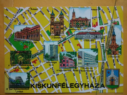 Kov 716-18 - HUNGARY, KISKUNFELEGYHAZA, PLANE, MAP - Hungary