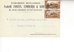 ITALIA  1934 - Cartolina Privata "Stabilimento Metallurgico" - S.Maurizio D'Opaglio - Marcofilie