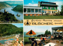 73615321 Doerscheid Gasthaus Pension Bluecher Rheinhoehe Schwimmbad Terrasse Doe - Autres & Non Classés