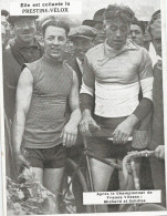 CYCLISME ( ANNEES 1920/30 )  , APRES LE CHAMPIONNAT DE FRANCE DE VITESSE : MICHARD ET SCHILLES - Wielrennen