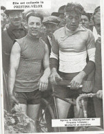 CYCLISME ( ANNEES 1920/30 )  , APRES LE CHAMPIONNAT DE FRANCE DE VITESSE : MICHARD ET SCHILLES - Cyclisme