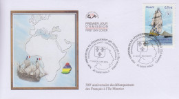 Enveloppe  FDC  1er  Jour    FRANCE   Emission  Commune  FRANCE  -  ILE  MAURICE      SAINT  MALO    2015 - 2010-2019