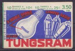 Carnet "Tungsram" N°A31 ** 3,50fr - Pubs TUNGSRAM & Thé Stelka En Couverture // Contient 10x N°420 + 10x N°423 - Certifi - 1907-1941 Alte [A]