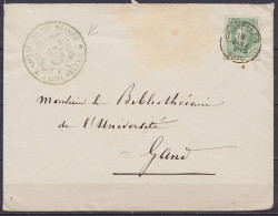 Env. Affr. N°30 Càd BRUXELLES /19 JANV 1870 Pour GAND - Cachet "CONSULAT DE SUISSE A BRUXELLES" - 1869-1883 Leopold II