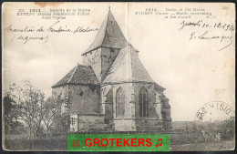 Guerre 14-18 ETREPY Pénétration D’obus Dans L’ église Bataille De La Marne Tampon Trésor Et Postes 110 - Autres & Non Classés