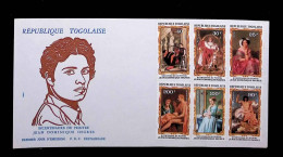 CL, FDC, Premier Jour, République Togolaise, Togo, 6 Timbres Neufs, 1980, Bicentenaire Du Peintre Ingres, Frais Fr 1.85e - Togo (1960-...)