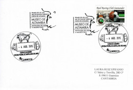 2015 Letter With Rock Art Cancellations, Prehistoric Bison Of Altamita - Arqueología