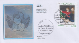 Enveloppe  FDC  1er  Jour   FRANCE    Oeuvre  De  RAPHAËL    CHANTILLY   2020 - 2020-…