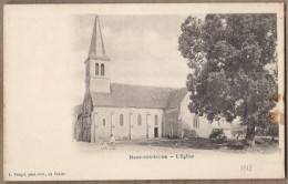 CPA 36 - MERS SUR INDRE - L'Eglise - TB PLAN EDIFICE RELIGIEUX PLACE CENTRE VILLAGE - Otros & Sin Clasificación