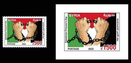 Syrie ,Syrien , Syria 2022 , Palestinian Prisoner's Day , Block & Stamp,  MNH** - Syria