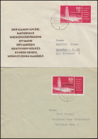 651 Gedenkstätte Buchenwald Mit Aufdruck, Beide Auflagen Je Auf FDC 15.9.1958 - Storia Postale