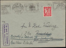 244 Postgewerkschaft Auf Brief Werbestempel HALLE/SAALE Kulturzentrum 21.11.1949 - Autres & Non Classés