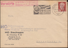 252 Pieck Ef Bf. Propaganda- Und Werbe-O Jugend Für Den Frieden DRESDEN 22.7.51 - Storia Postale