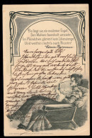 Lyrik-AK Liegende Frau Im Sessel - Gedicht Vom Nicotin, MITTWEIDA 5.12.1901 - Sonstige & Ohne Zuordnung