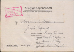 Kriegsgefangenenpost Stalag 18 II C Auf Brief Geschrieben 20.2.1944 Nach Belgien - Feldpost 2e Wereldoorlog