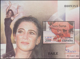 Spanien Block 93 Tanz: Flamencotänzerin Sara Bares, **/MNH - Altri & Non Classificati