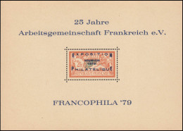 Sonderdruck 25 Jahre ARGE Frankreich E.V. Ausstellung FRANCOPHILA 1979 - Private & Local Mails