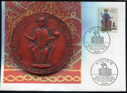 1738 Friedrich II. Auf Schmuck-FDC Mit 3D-Siegel-Replik In Originalgröße - Errors & Oddities