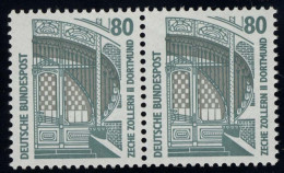 1342 SWK 80 Pf Waag. Paar ** Postfrisch - Unused Stamps