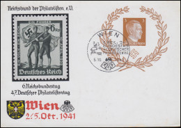 PP 152 Reichsbundestag Und Philatelistentag Wien 1941, Passender SSt WIEN 5.10.41 - Expositions Philatéliques