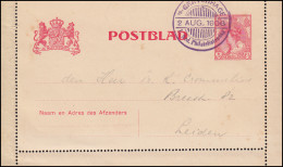 Niederlande Kartenbrief K 9 Mit SSt S'GRAVENHAGE 1. Philatelistentag 2.8.1906 - Esposizioni Filateliche
