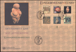 UNO Wien Block 18 Indigene Kunst Afrika - Block Auf Schmuck-FDC WIEN 2000 - Sonstige & Ohne Zuordnung