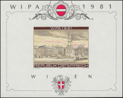Gedenkblatt 8 Block 5 Ausstellung WIPA 1981 Mehrfarbig Ohne Gummi (*) - Andere & Zonder Classificatie